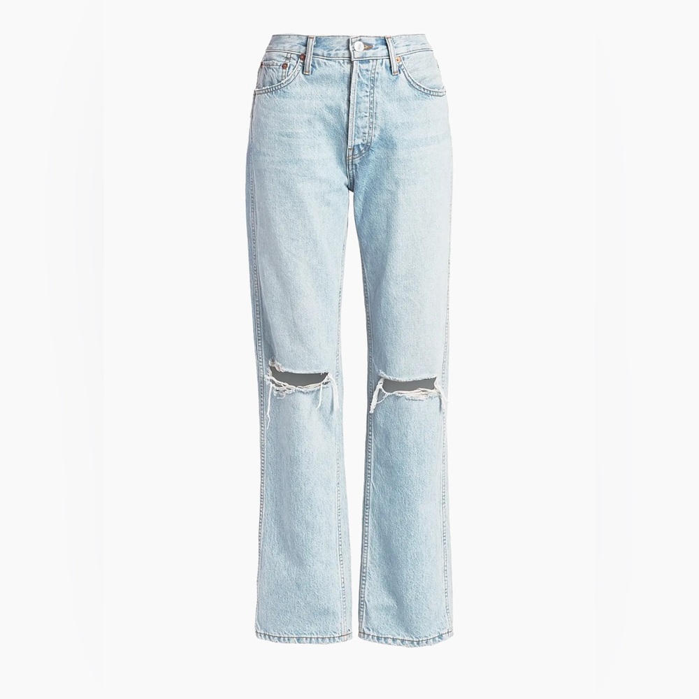 Re/Done Light Blue Ripped Jeans